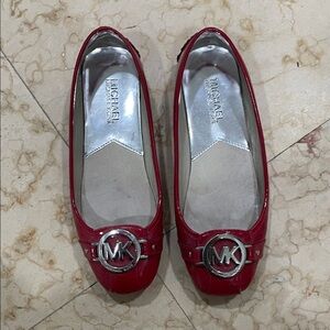 Michael Kors Red Patent Loafers